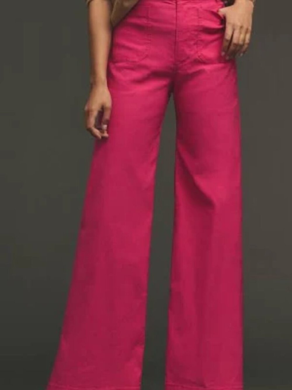 Preloved Maeve Anthropologie Pink Trousers with Pleats Sz 8